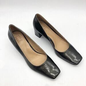 Naturalizer Womens Karina Leather Square Toe Pump Dark Olive 10 N